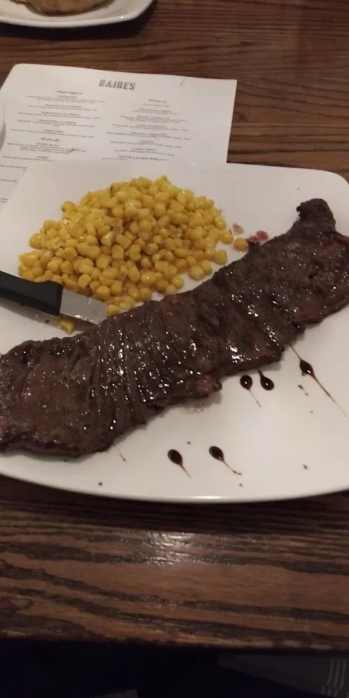 Skirt Steak with Corn